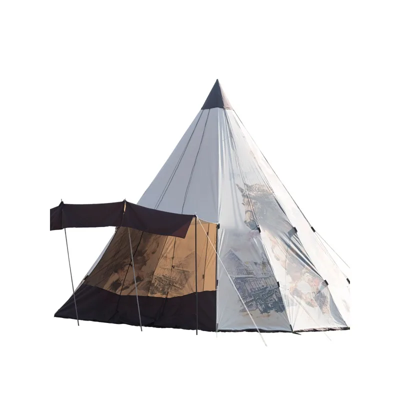 

Outdoor camping Indian tent spired pyramid waterproof large camp