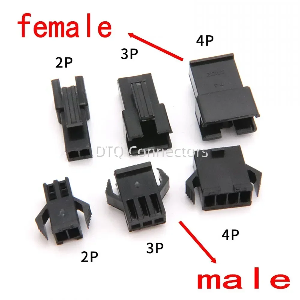 20PCS JST SM Connector Plug Pitch 2.54MM Female and Male Housing Terminals SM-2P SM-2R JST SM2.54 2/3/4/5/6/7/8 P Pin