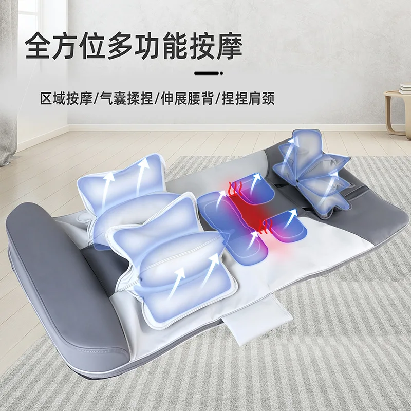 Customizable Cross-border airbag massage cushion waist cervical spine massager whole body mattress heating household hot
