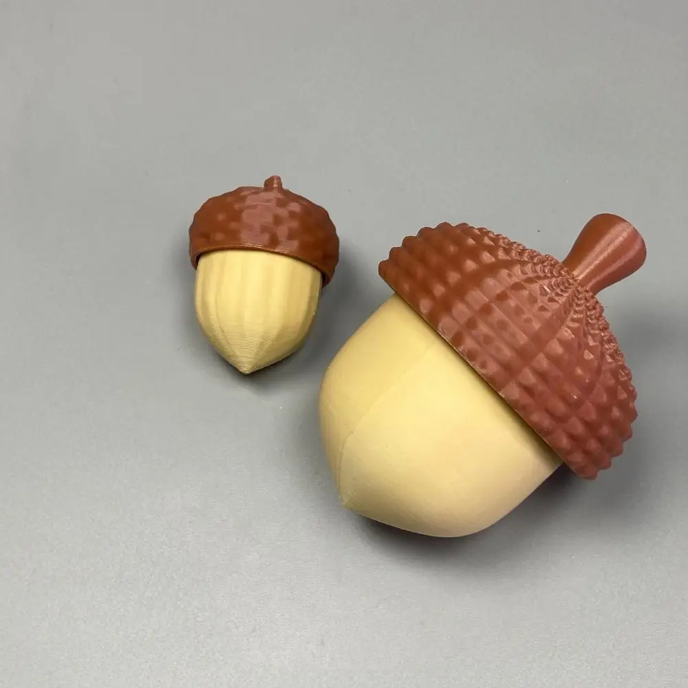 Portable Anxiety Relief Acorn Pop Fidget Silent 3D Printing Clicker Keychain Smooth Surface Durable Sensory Gift