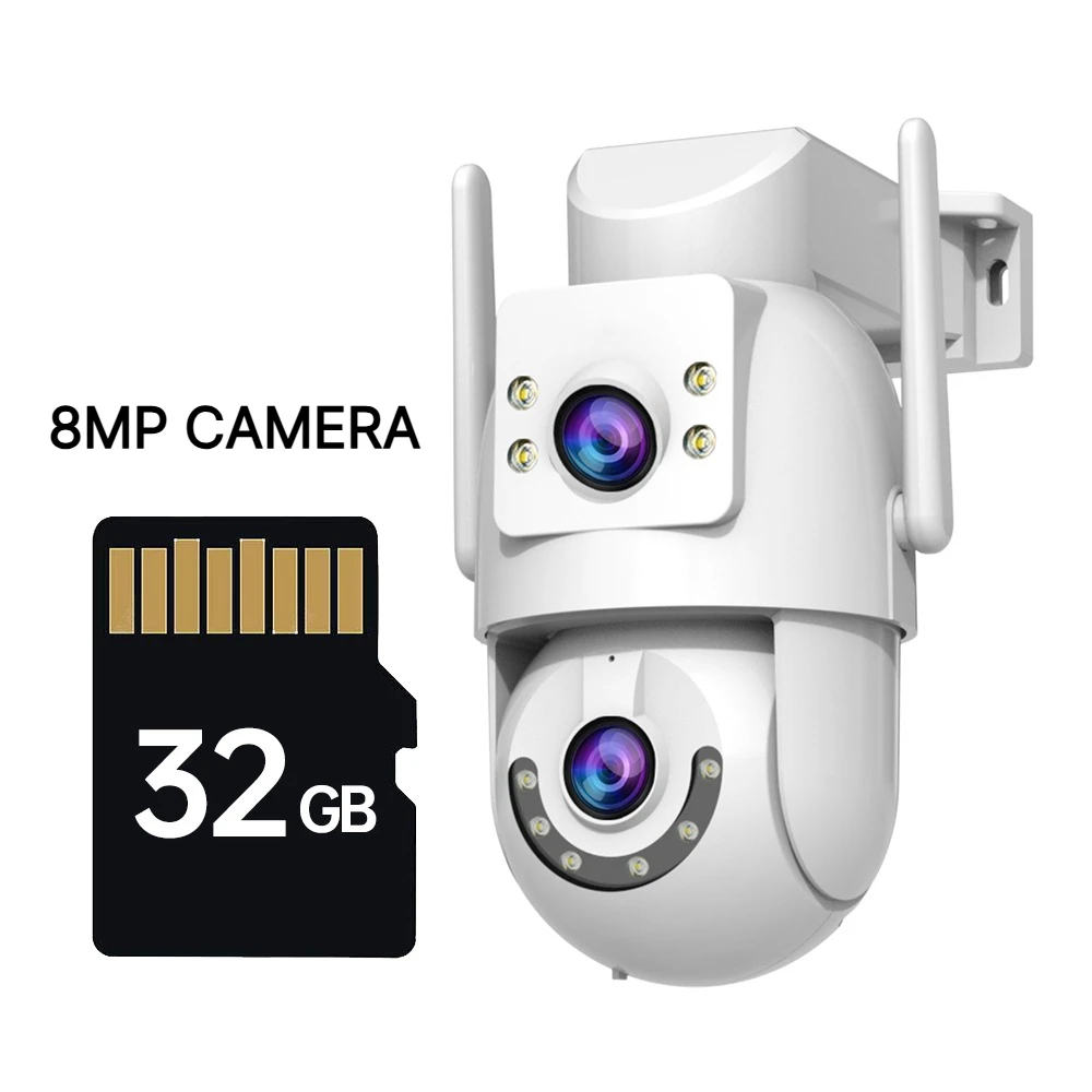 Jooan 4K 8MP HD Wifi PTZ Kamera Outdoor 5G Wifi Dual Objektiv Sicherheit IP Kameras 5X Zoom AI Tracking ONVIF CCTV Überwachungs Kamera