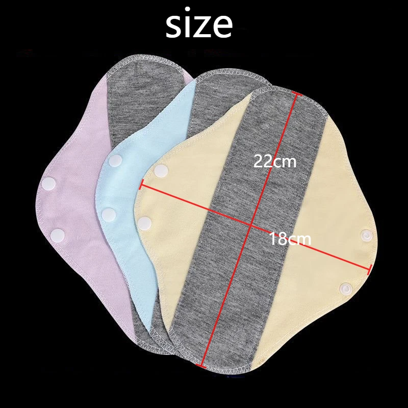 Almohadillas reutilizables para incontinencia de pañales para adultos, almohadillas suaves antideslizantes de tela Menstrual, forros de bragas lavables, almohadilla de higiene femenina, 3/5 Uds.