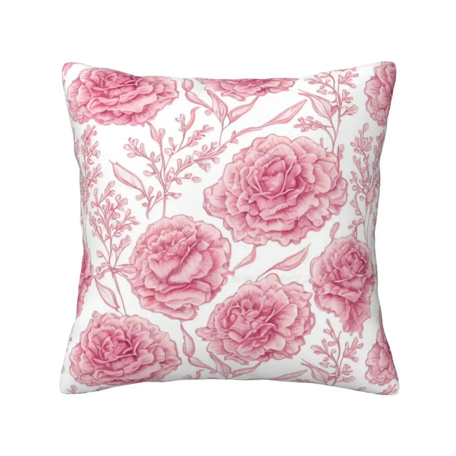 Vintage Floral Cottagecore Romantic Flower Design Pillow Cover Hug Pillowcase Colorful Nature Cute Aesthetic Wild Flower Girly