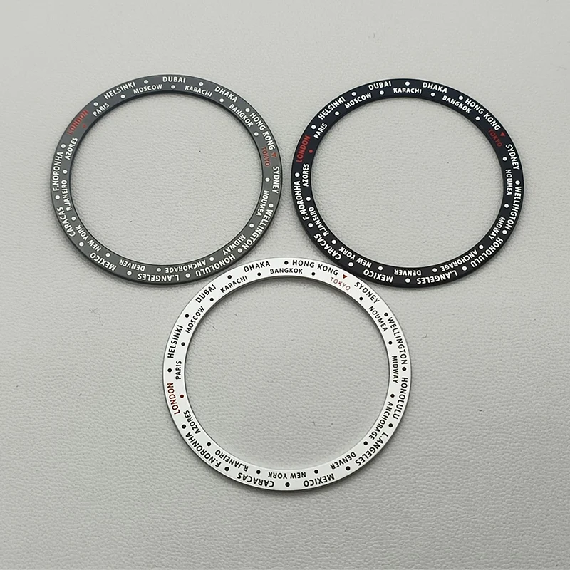 38x31.5mm Aluminum Flat Watch Bezel Insert Fit Seiko SKX007 SKX009 SRPD NH35 NH36 Movement Watch Bezel Ring Part Men Watch Gifts