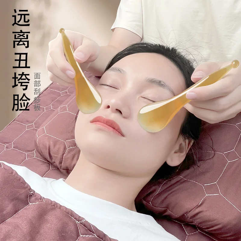 

러브Гуаш Скребок-массажер для лица Скребок для глаз Массаж лица Меридиан Лифтинг Универсальная точечная ручка Божественный инструмент для всего тела