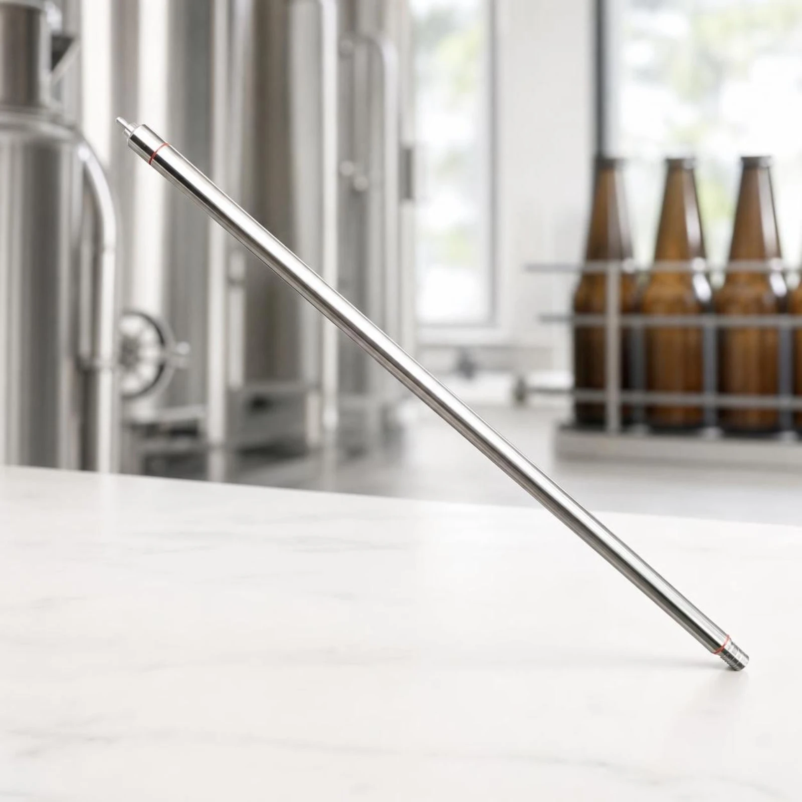 Stainless Steel Bottle Filler Slim Homebrew Bottle Filler Bottling Wand Heavy-Duty No-Mess for Homebrewers, Homebrewing