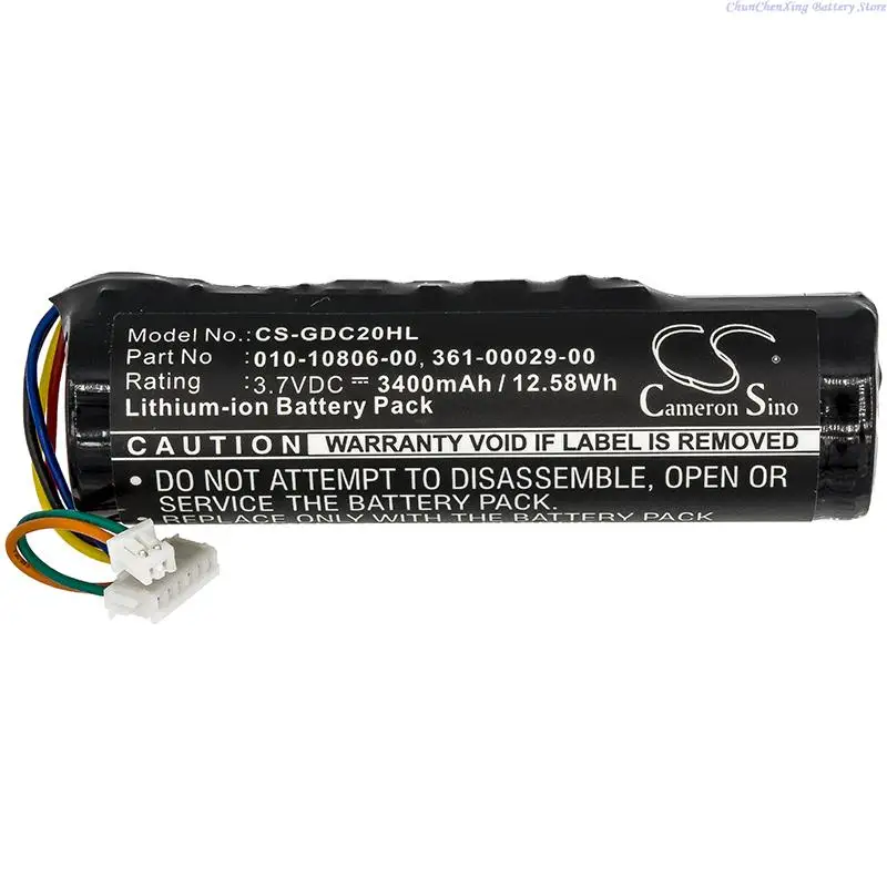 Cameron Sino 3400mAh Dog Collar Battery 010-10806-00 for Garmin DC20, DC30, DC40, Dog Tracking DC 20, Astro System DC20