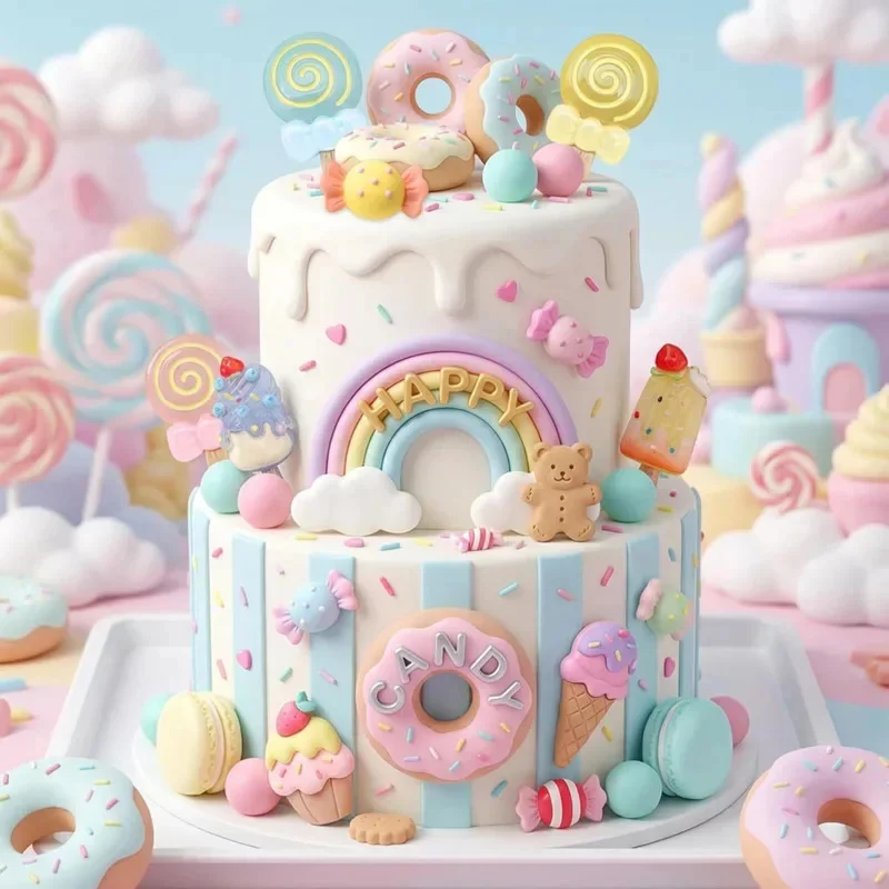 

Birthday Party Cupcake Toppers Cake Candy Ice Cream Cake Toppers Set 22PCS Theme Decorations Kids Toppers Set Dessert Decor New