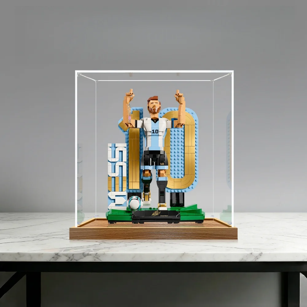 Nouvelle boîte de présentation anti-poussière de 3 mm pour le modèle Lego 43015 Lionel M-Soccer Lege