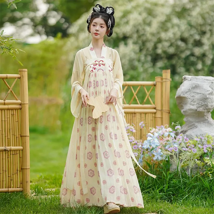 

Ancient Traditional Chinese Women Elegant Hanfu Dress Fairy Stage Folk Dance Costume Retro tang Dynasty Sets