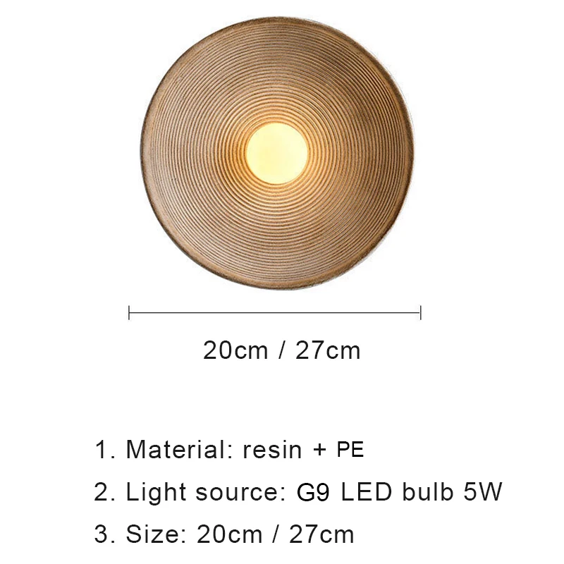 Nordic LED Wall Lamp Wabi-sabi Style Retro Wall Light Indoor Lighting Room Decor Sconces For Bedroom Bedside Hotel Corridor view 6