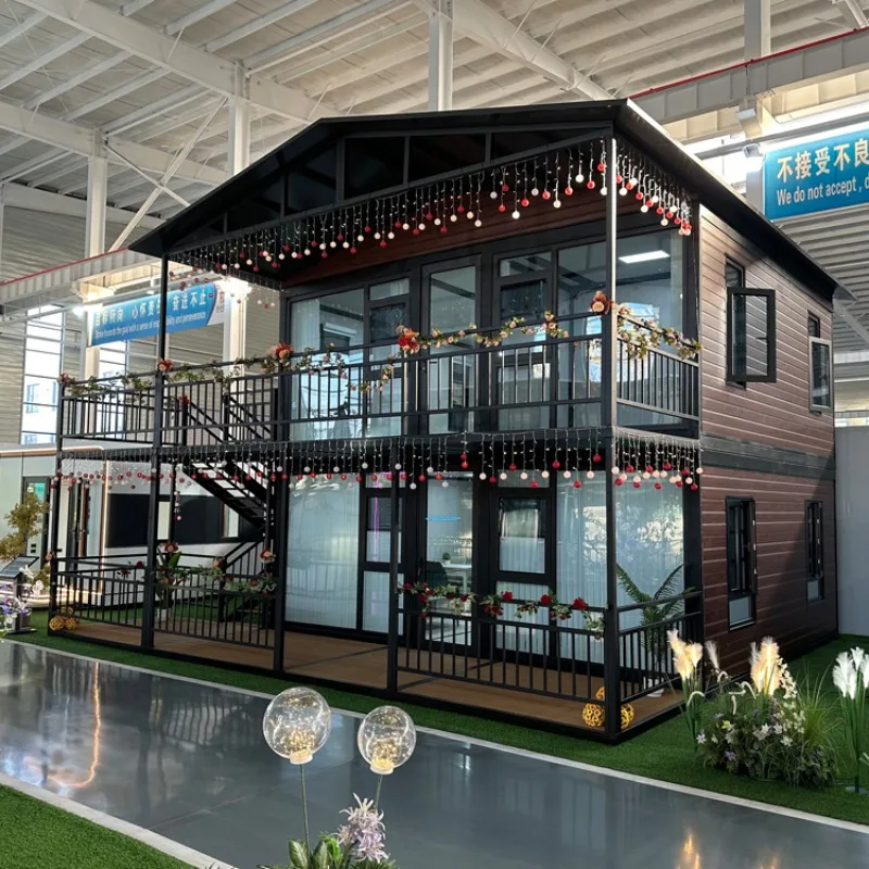 Luxury 2 Storey Expandable Container House Prefabricated Mobile Home Parent Child Leisure Venue Vacation Room Folding House