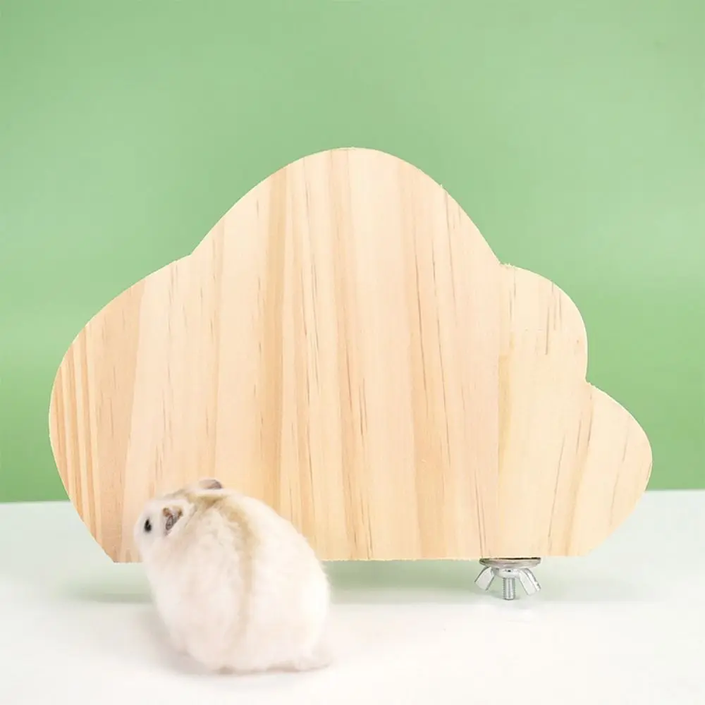 Cloud Shape Pet Wood Stand Platform Wear Resistant Bird Perch Stand Shelf Hamster Stand Board Wood Hamster Jumping Board