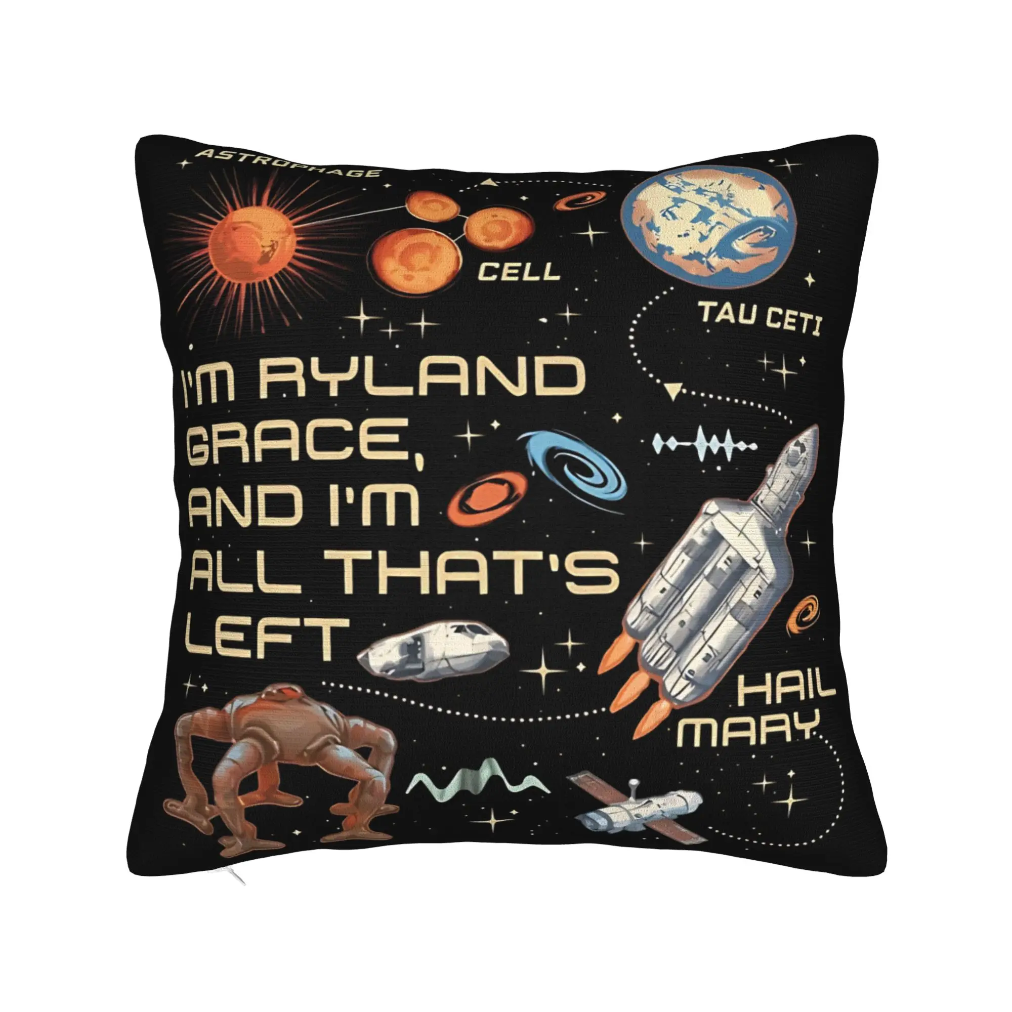 Project Hail Mary Pillow Case  Custom Pillow Cover For Couch Sofa Bedroom Fashion Pillowcases