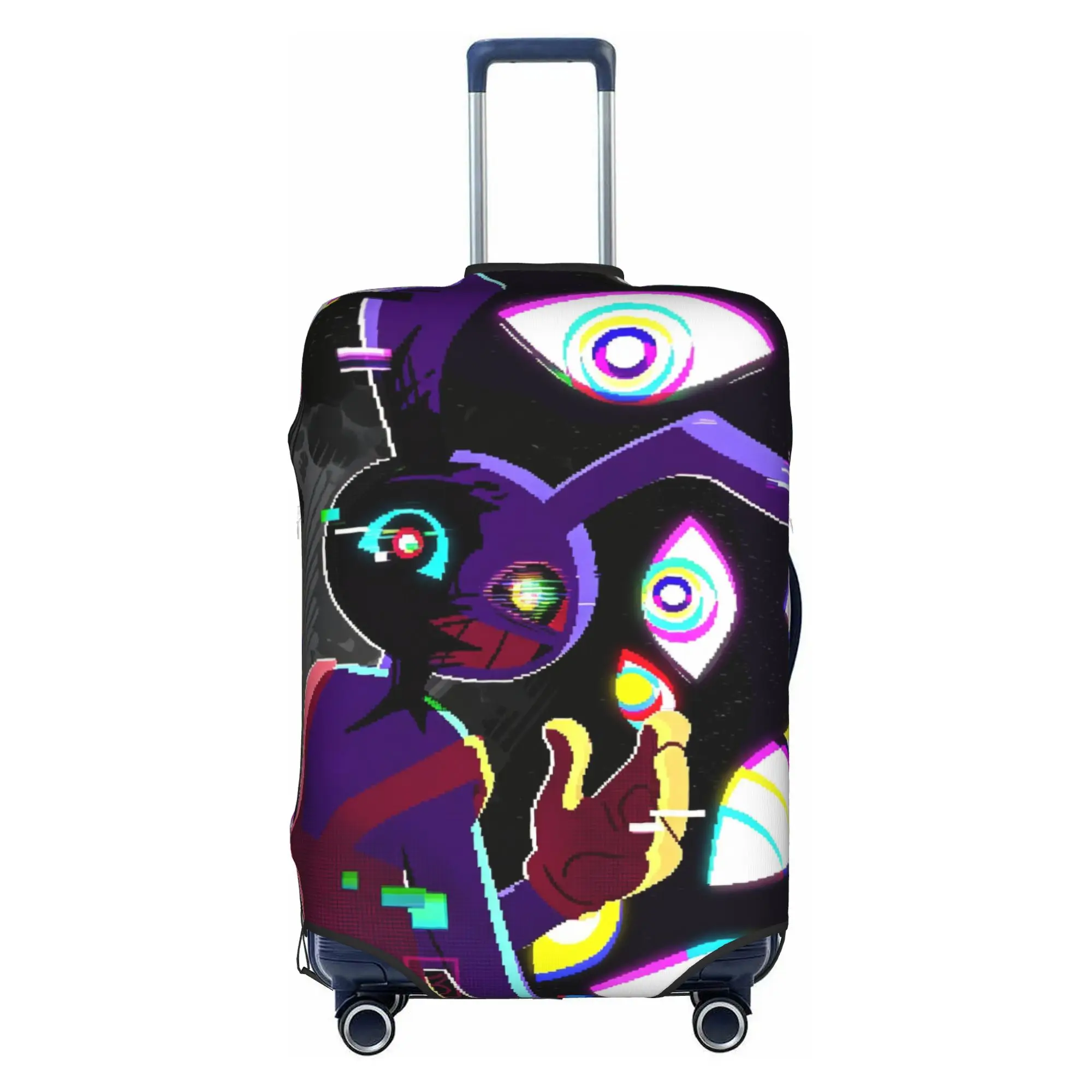 Custom Jax D-Digitals Circus Travel Luggage Cover Elastic Cartoon Clown Suitcase Cover Protector Fit 18-32 Inch