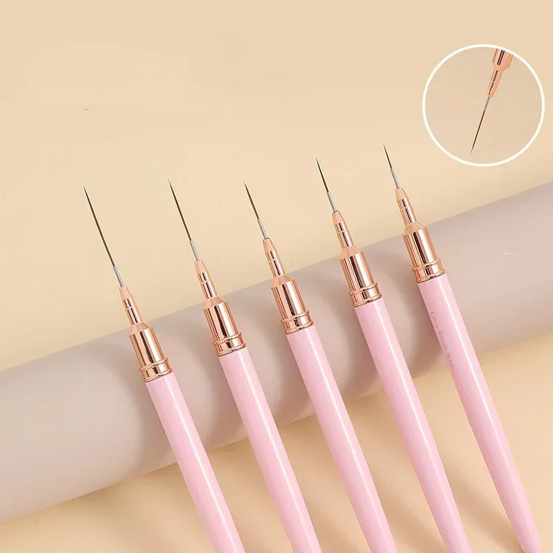 Nail Art Brushes Painting Manicure Brushes For Long Lines Fine Drawing Elongated Lines Striping Drawing Nail Art Liner Brushes