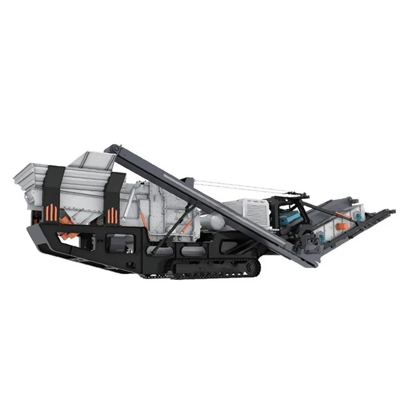 Crawler crusher, stone crusher test