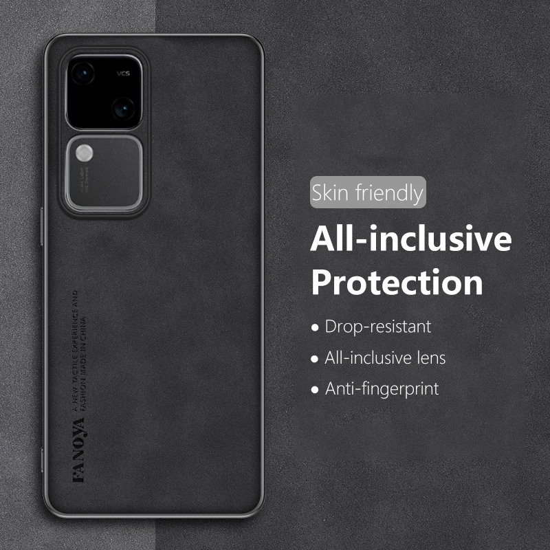 Leather Case for vivo S18 Pro S18Pro Frosted Silicone Protection Full Camera Luxury Ultra-thin Phone Cover for vivoS18Pro Coque