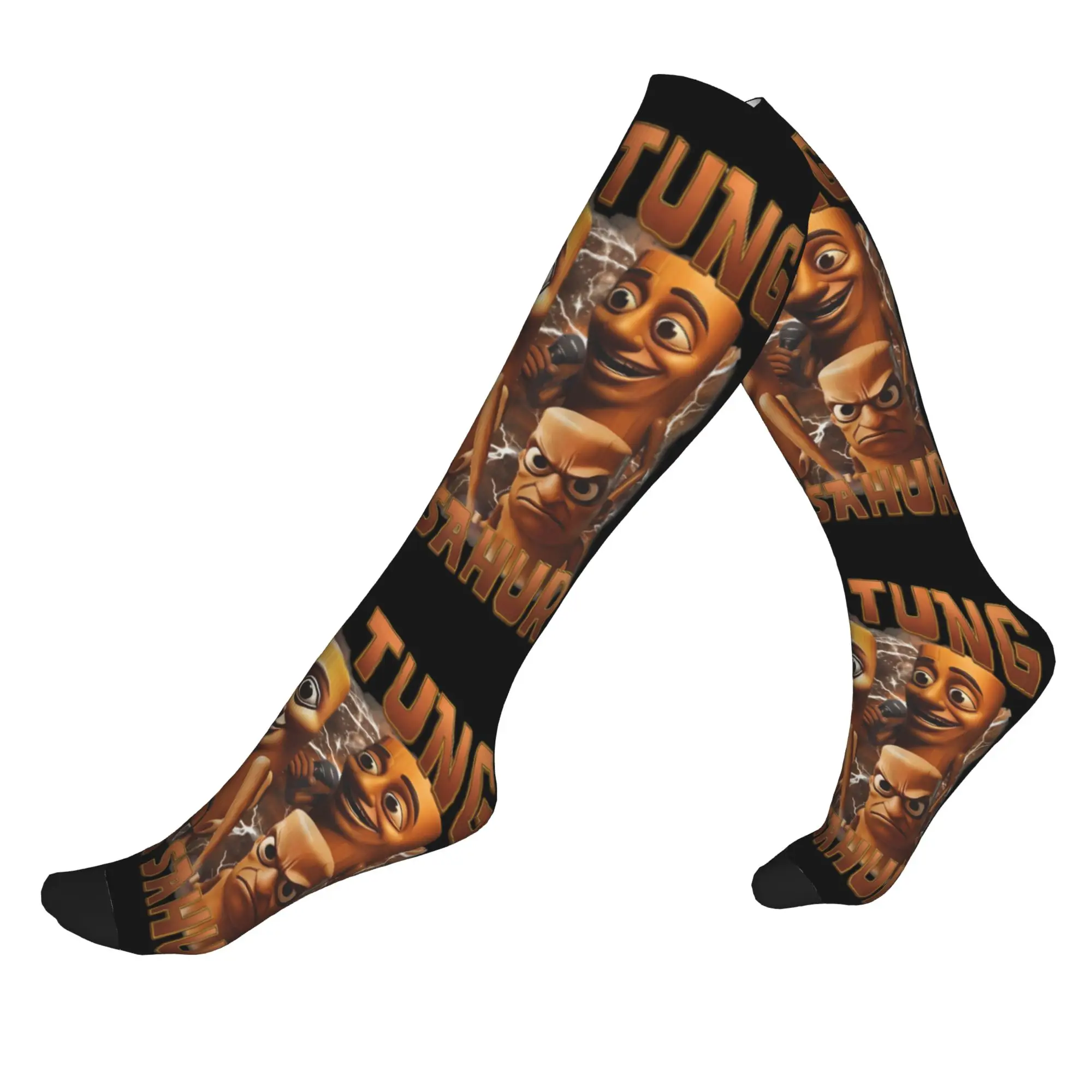 

Cute Printing Tung Tung Tung Sahur Italian Brainrot Meme Socks Women Men Stretchy Summer Autumn Winter Sports Compression Socks