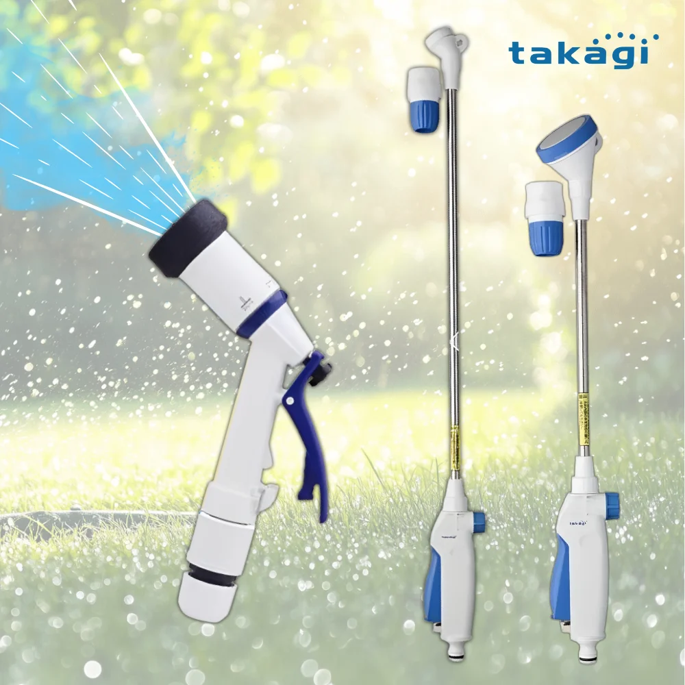 [Takagi] Boquilla de pulverización de agua Takagi, boquilla de manguera, pistola de agua, boquilla redonda, boquilla larga, boquilla de manguera para barra de suministro de agua ★ 3 Tipos ★