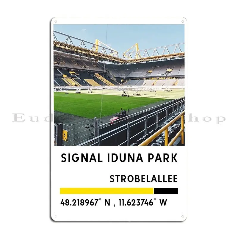 Signal Iduna Park Metal Sign Wall Mural Design Cinema Kitchen Club Tin Sign Poster