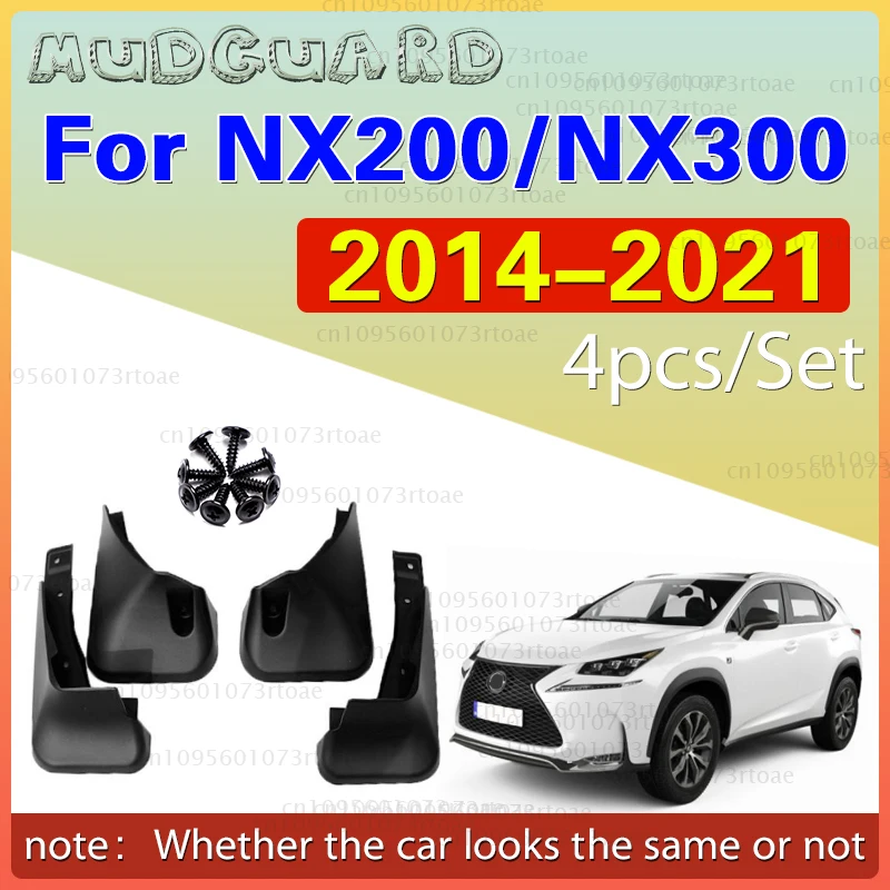 Car Fender Mud Flaps For Lexus NX200 NX300 NX300H 2014 - 2021 2015 Splash Guards MudFlaps Front Rear Mudguards Auto Accessories