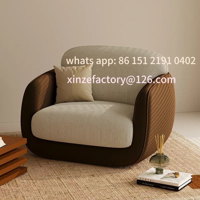 

Customizable early and late single sofa living room leisure sofa chair hotel bed and breakfast Internet celebrity lazy sofa