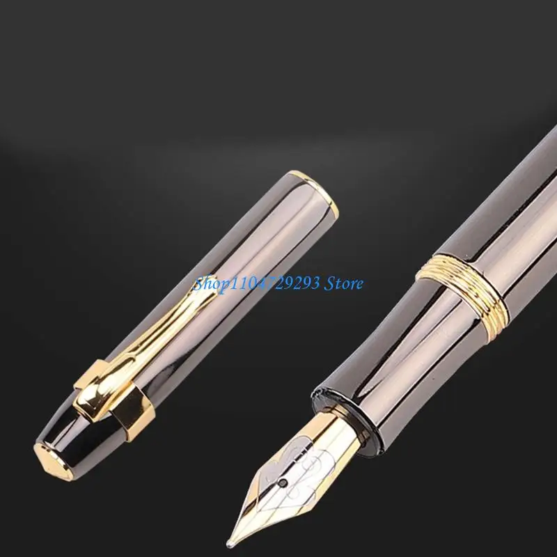 

Y2GD Refillable Brass Fountain Pen Compact Retro Pocket Friendly Metal Construction Perfect for Journalists Writers Students