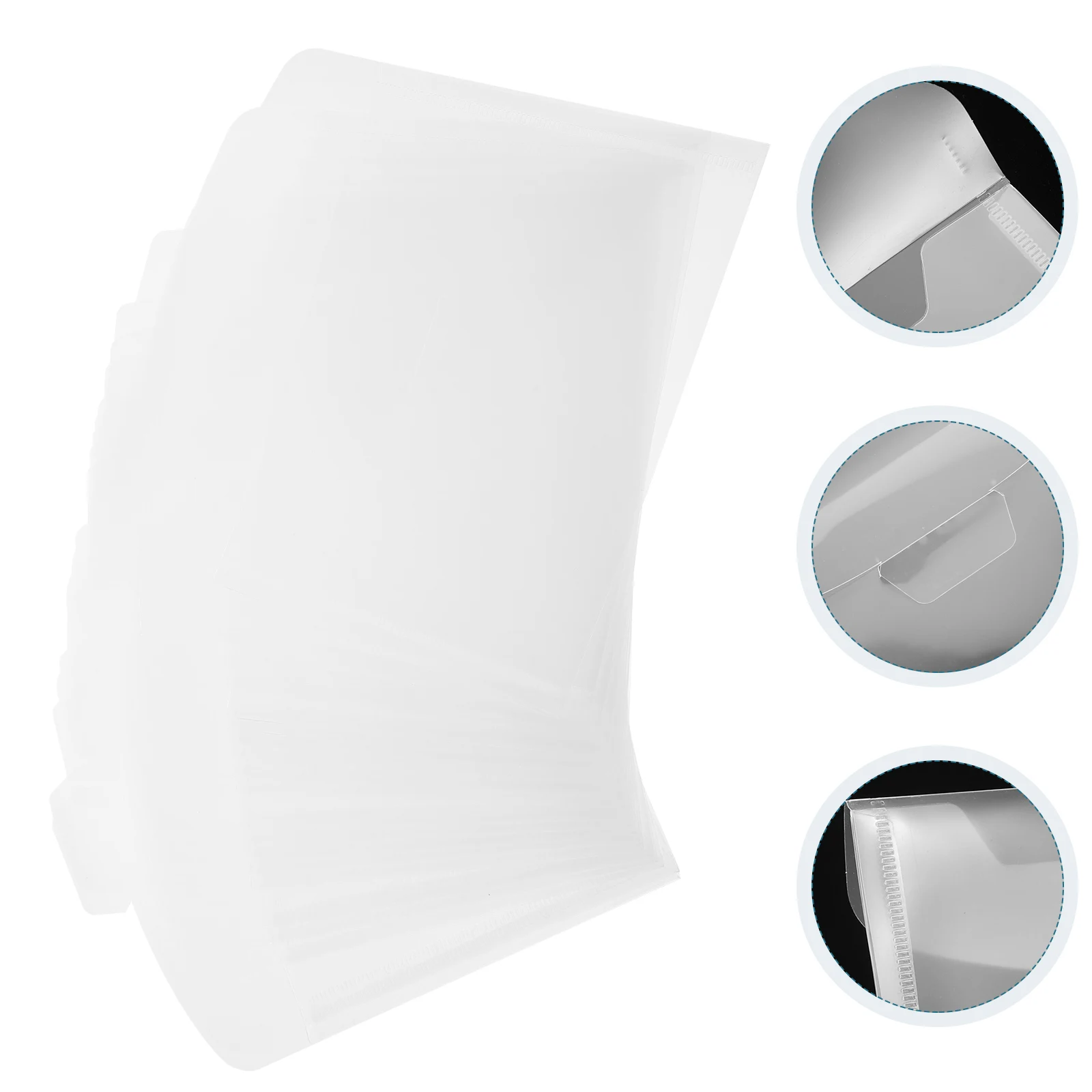 

20 Pcs File Holder Document Storage Bags Scrapbooking Clear Sleeves Organiser Multifunction