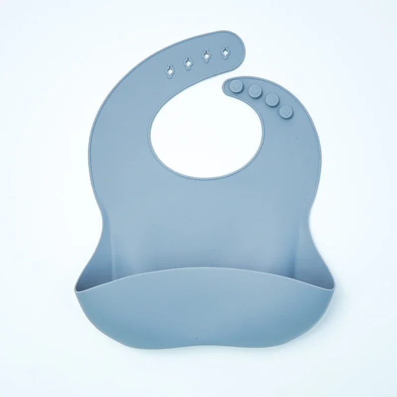 Bpa Free Waterproof Silicone Baby Bib With With Food Catcher Baby Silicone Bibs Wholesale Feeding Supplies