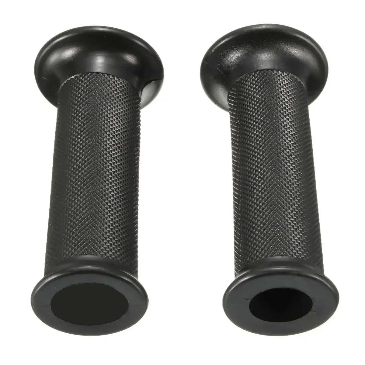 2PCs 22mm Universal Black Rubber Motorcycle Handlebars Hand Grips