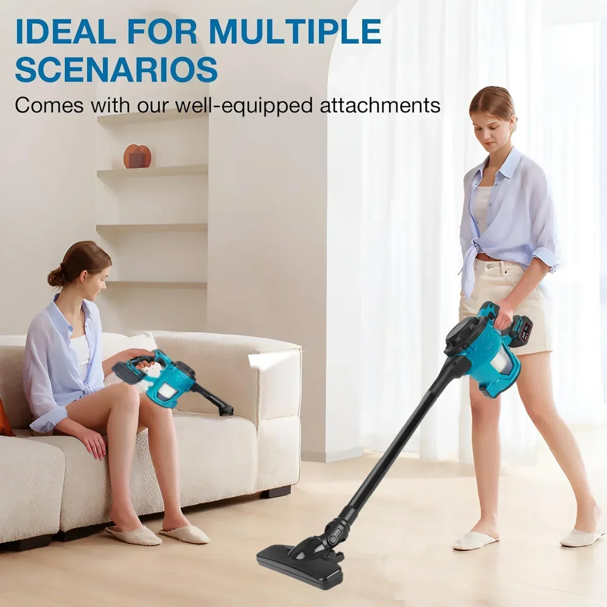 Makita Portable Cordless Electric Vacuum Cleaner 18V Handheld Dust Collector For Carpet Home Cleaning (No Battery) view 2
