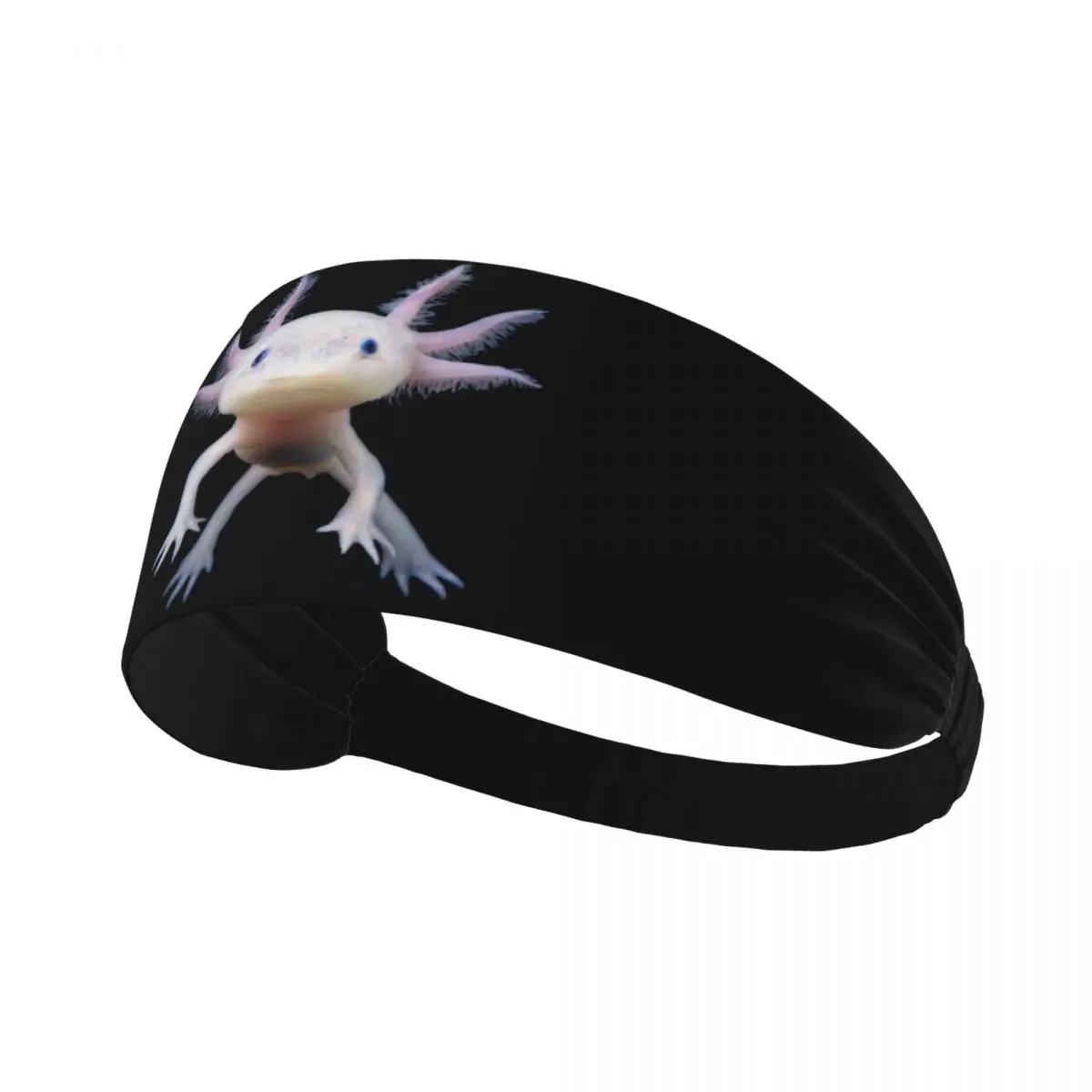 Custom Cute Axolotl Gym Sweatbands Women Men Non Slip Absorbent Salamander Animal Headband Yoga