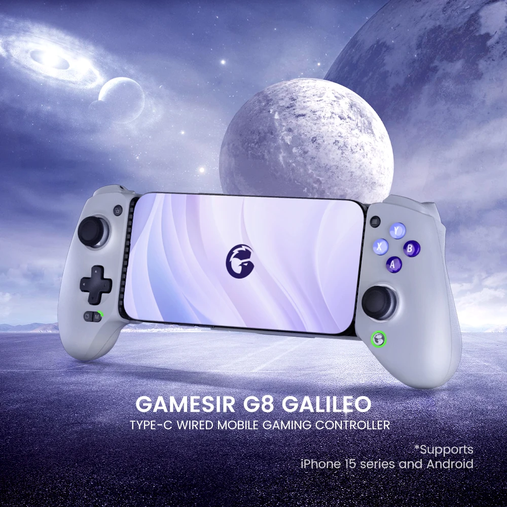 الأصلي GameSir - G8 Galileo Type C Gamepad وحدة تحكم الهاتف المحمول عصا آيفون 15 أندرويد PS اللعب عن بعد لعبة سحابة