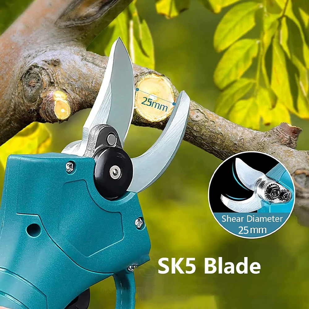 Brushless Electric Pruning Shears Cordless Electric Scissors Garden Pruner Fruit Tree Bonsai Garden Tools For 18V Makita Battery