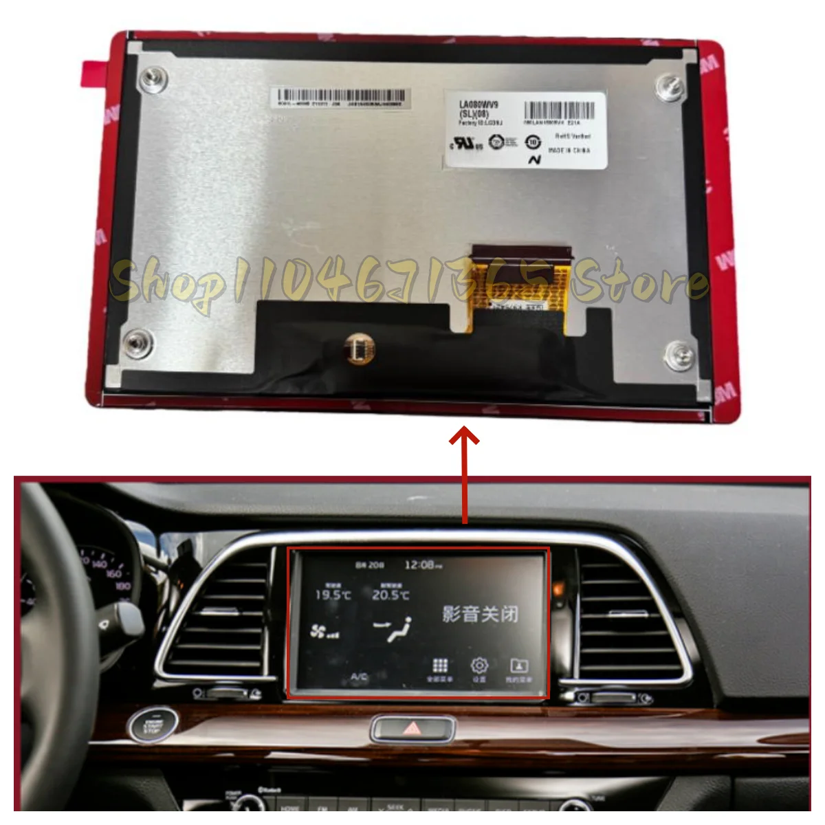LA080WV9-SL02 SL04 SL08 SL06 96160 S8700 D9220 S8600 F1900 LCD Display Screen for Hyundai Mobis Kia Sportage 4 Car Navigaiton