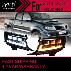 Car Lights for Toyota HILUX VIGO LED Headlight 2011-2014 HILUX Lamp Drl Projector Lens Automotive Accessories