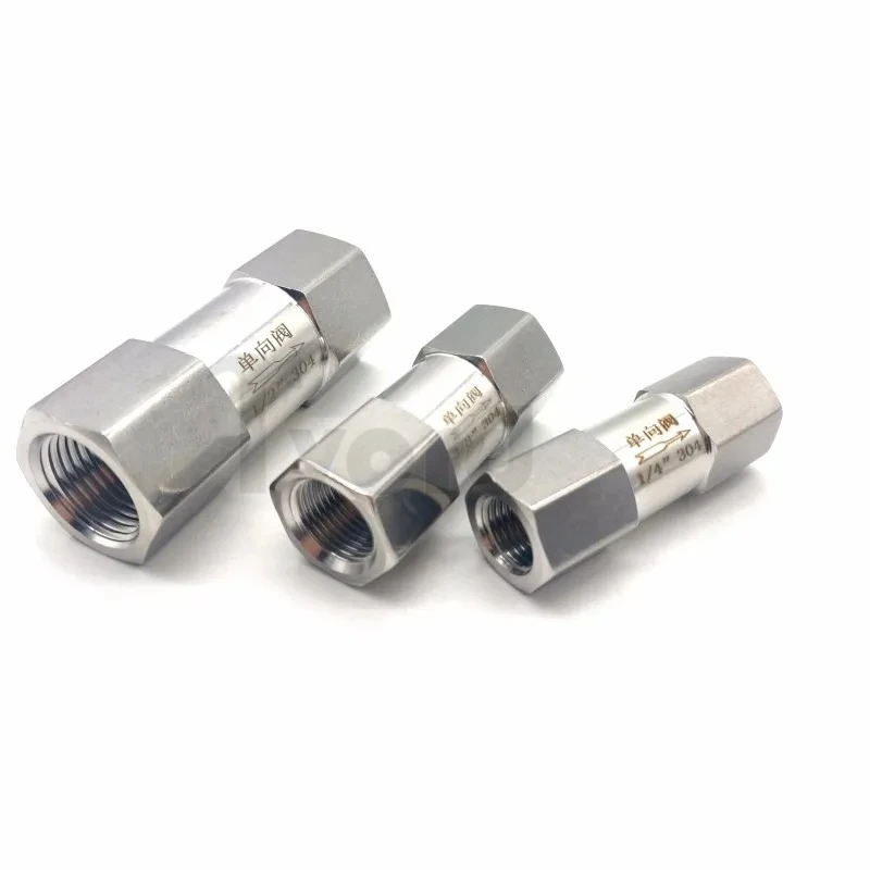 1/8'' 1/4'' 3/8'' 1/2'' 3/4'' 1'' BSP Inch Female Tube SS304  One Way Fuel Non Return Check Valve
