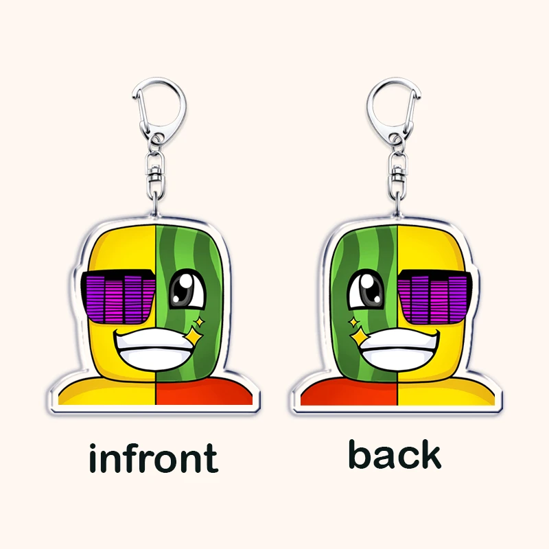 لطيف المشمس والبطيخ سلاسل المفاتيح للإكسسوارات حقيبة الصيف Keyrings مجوهرات المشجعين أصدقاء ألعاب الهدايا