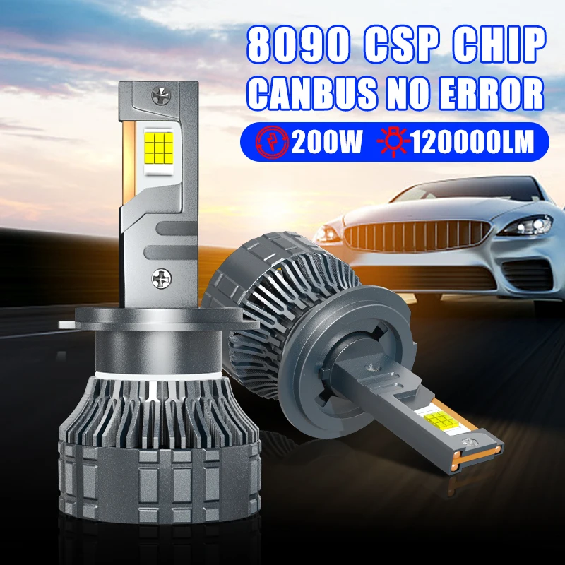 Carsnake H4 H7 Led Bulbs 200W High Power H1 H8 H9 H11 Car Light Latest 8090 Csp 9005 Hb3 9006 Hb4 9012 Hir2 Auto Lamp Headlights