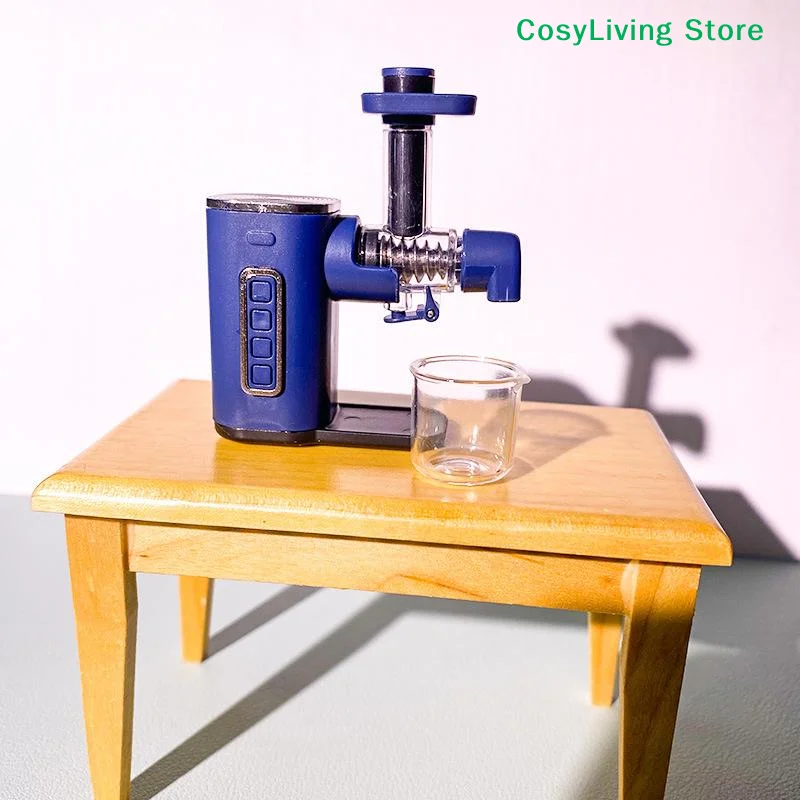 1 Set Mini Food Play Fruit Juicer Machine Desktop Decoration Miniature Juicer Blender Simulation Model Scene Decoration