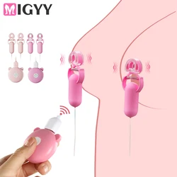 10 Frequency Nipple Vibrator Vibrating Nipple Clamps Clitoral Clip Breast Massage Clitoral Stimulation Female Sex Toys for Women