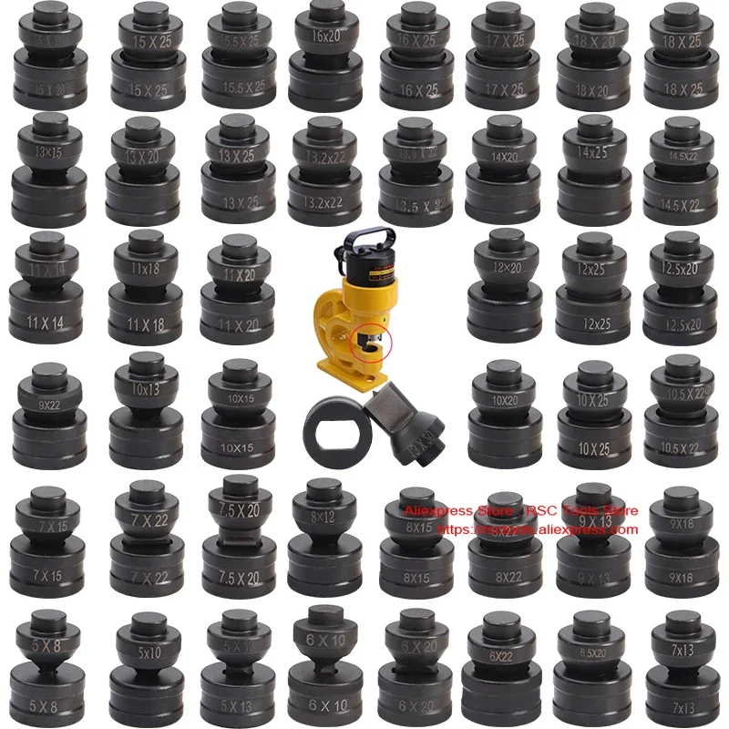 7 ชิ้นแม่พิมพ์เจาะไฮดรอลิก CH-60 Slotted Hole Die เจาะไฮดรอลิก Dies คู่มือ Punch Die Wrold ยาวแม่พิมพ์