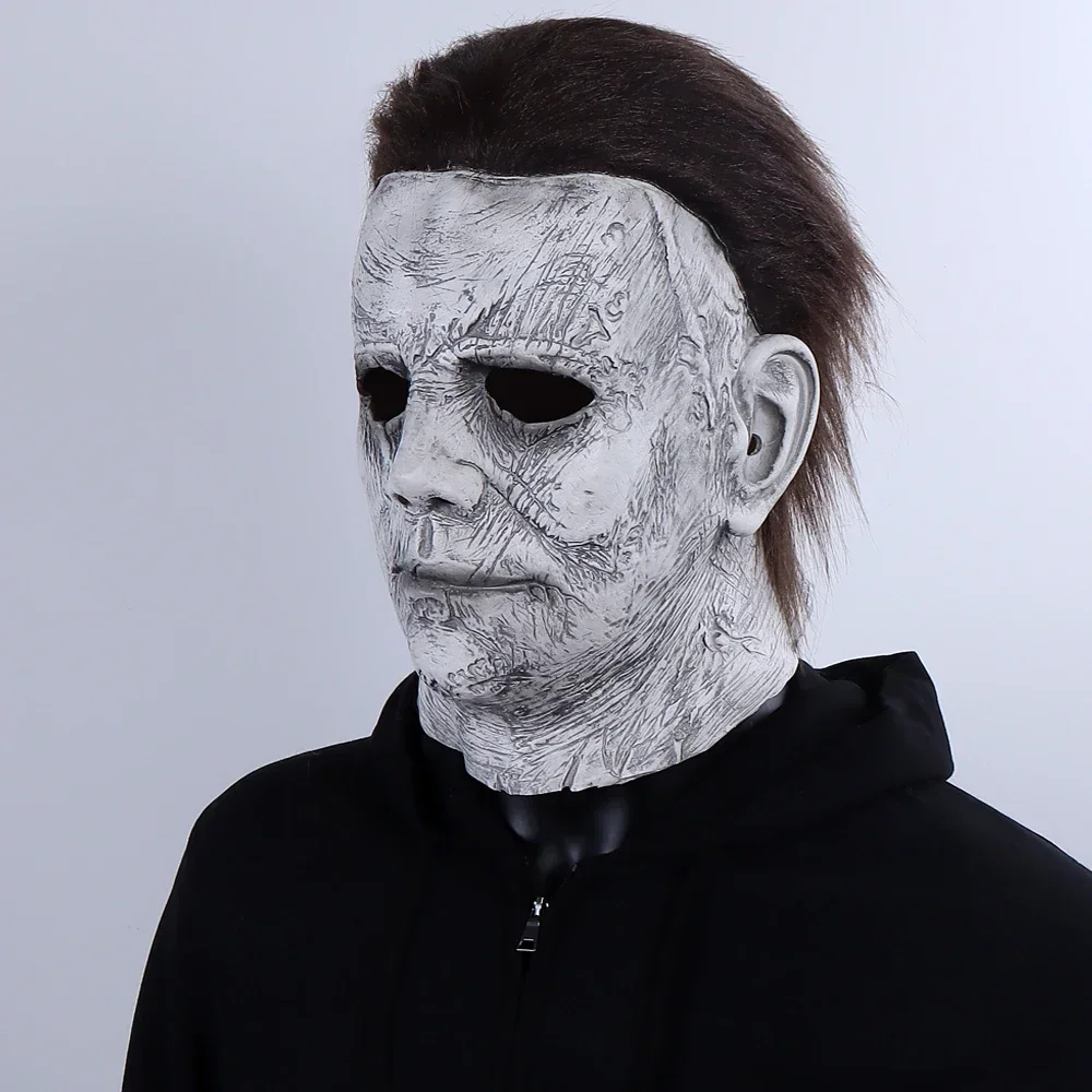 Máscara de Michael Myers para Halloween, Cosplay de Terror, Máscara de Látex Sangrienta, Casco para Carnaval, Fiesta de Disfraces, Accesorios