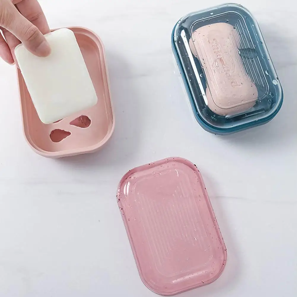 Portable Soap Box Creative Drain Dripping Soap Container Nordic Holder Style Bathroom Supplies Candy Color Accessories Soap Rack