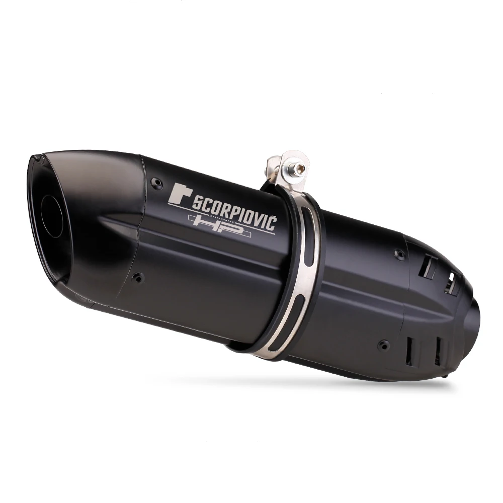 High-Performance Universal Motorcycle Exhaust, 51mm Inlet Carbon Fiber Muffler With DB Killer For Sport Bike, Scooter, ADV, And