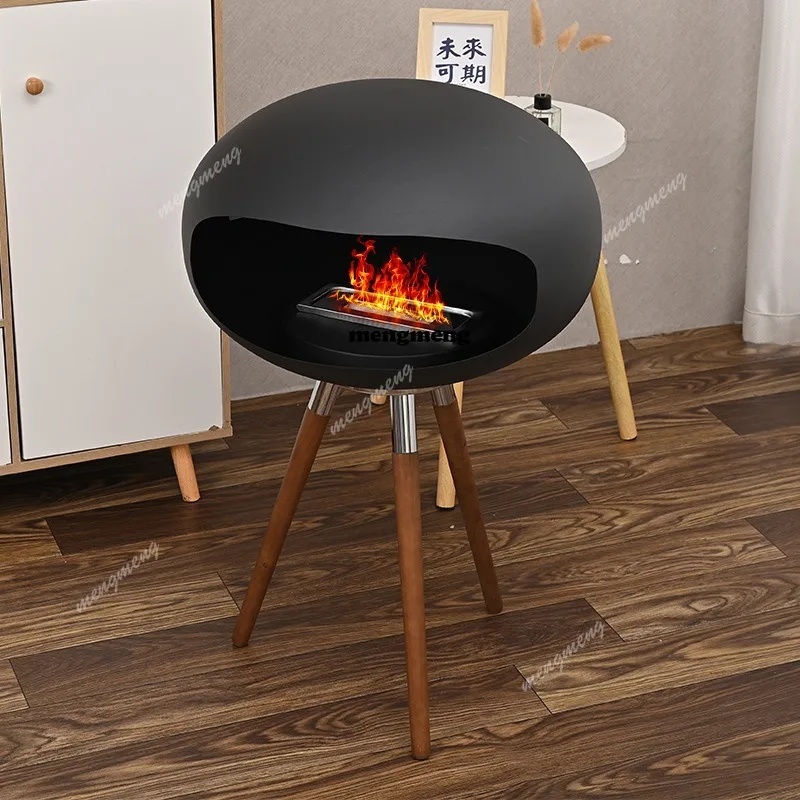 

Tall fireplace Standing alcohol fireplace Brazier Interior decoration Real stove