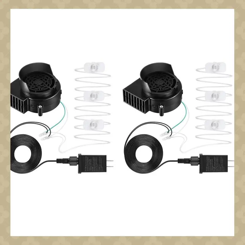 

AB45 2 сменных вентилятора, мини-воздуходувка 12 В 0,8 А с 3 светодиодными световыми строками для надувных лодок в помещении и на открытом воздухе, вилка стандарта США