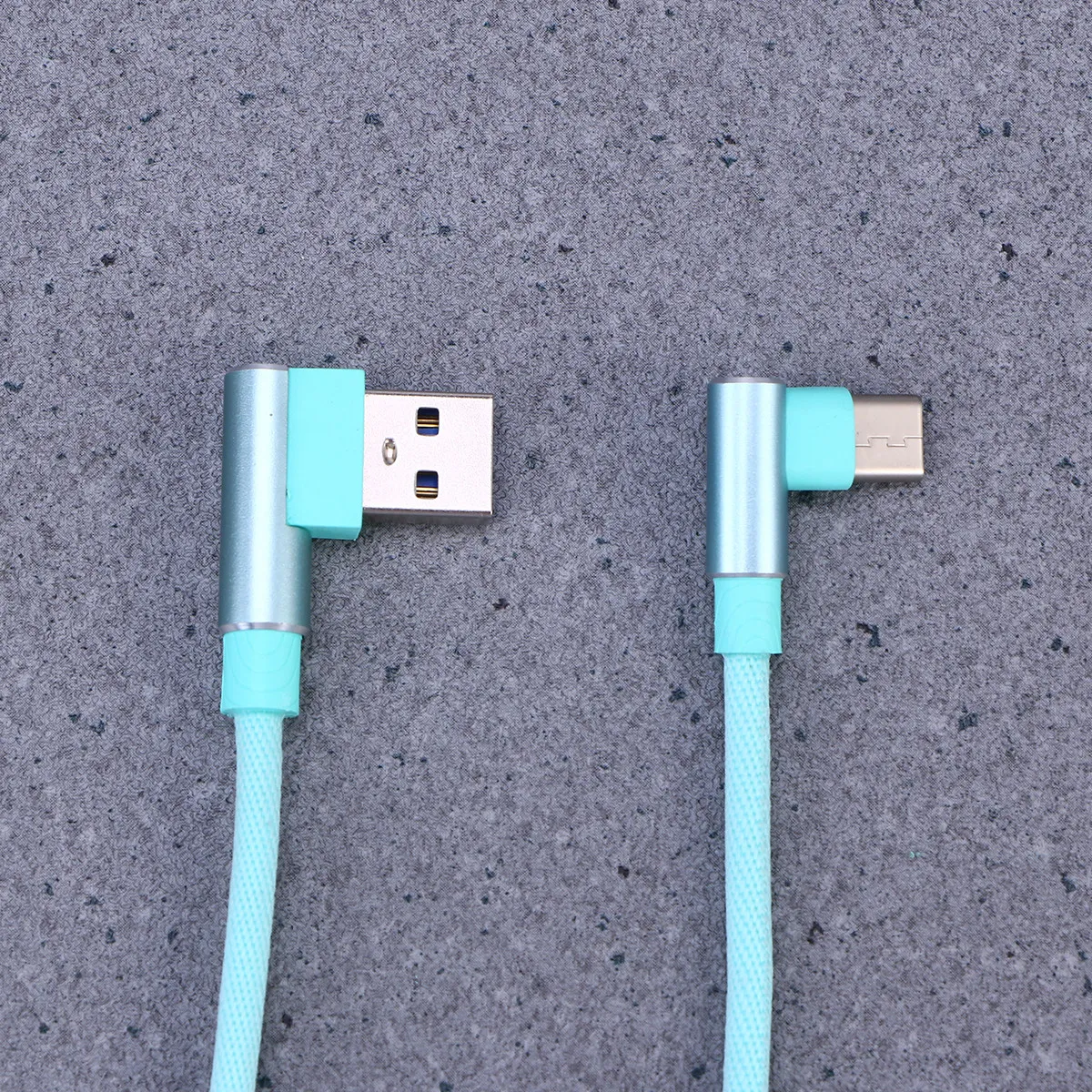 1M Fast Charging Type-C USB C Cable Nylon Braided Right Angle Data Sync Charger Cord for Galaxy S9 Note 8