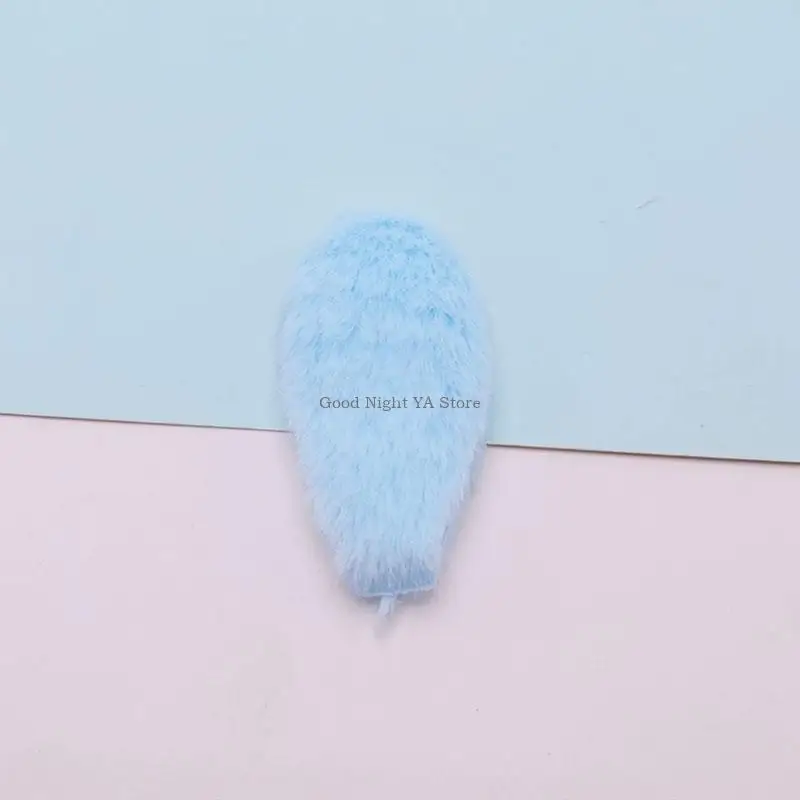 10 PCS Girls Rabbit Furry Orends Diy Apliques acolchoados luxuos